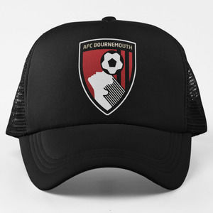 NEW AFC Bournemouth Trucker Mesh Snapback Hat BLACK